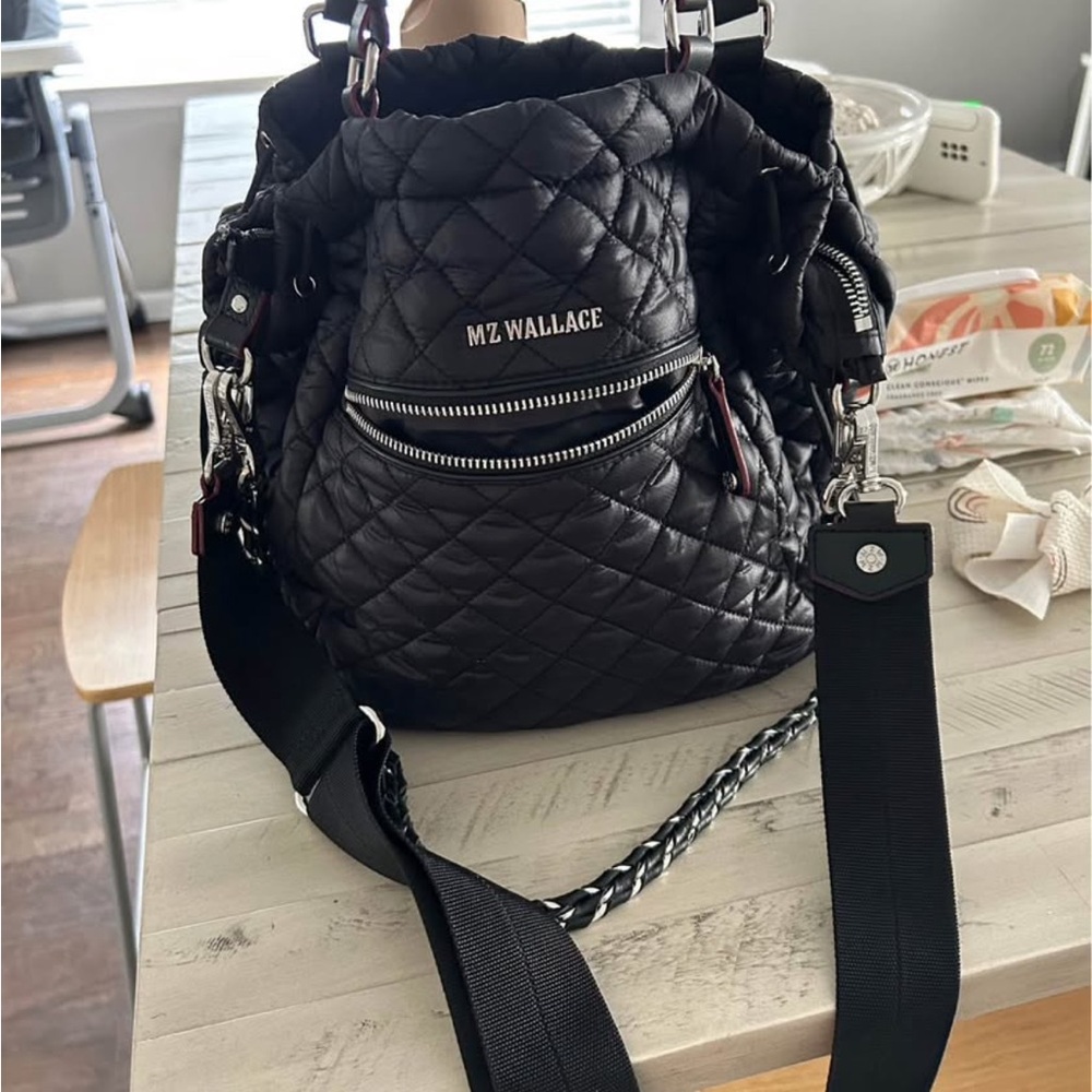 MZ Wallace Black Quilted Shoulder Bag